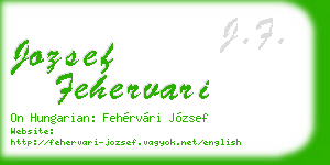 jozsef fehervari business card